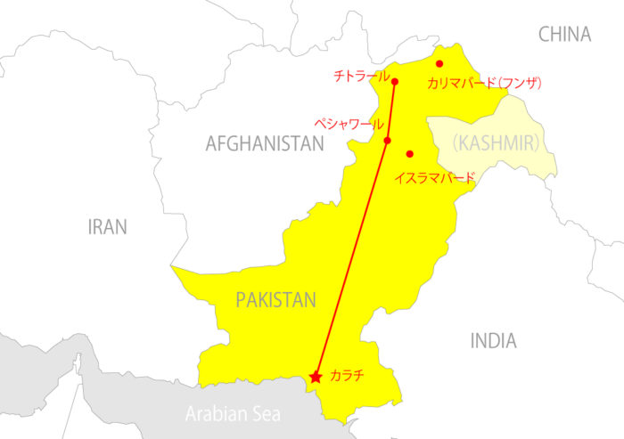 pakistan_karatiパキスタン地図ペシャワール