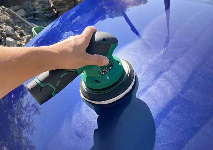 DIYポリッシング（VWゴルフ７TDI）アマゾン格安研磨機と3M研磨剤で水垢スッキリ＆撥水復活