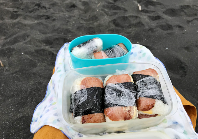九十九里浜でピクニック