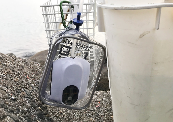 【釣り／エアポンプ】給気量十分！充電式（USB）な防水ブクブク。コトブキOXY-1400
