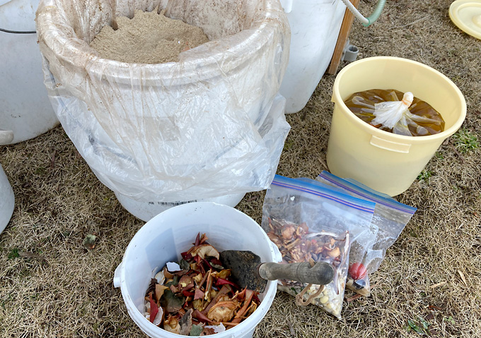 手作り味噌作り（関東／千葉）大豆煮汁の使い道（米ぬかぼかしで畑の肥料に）