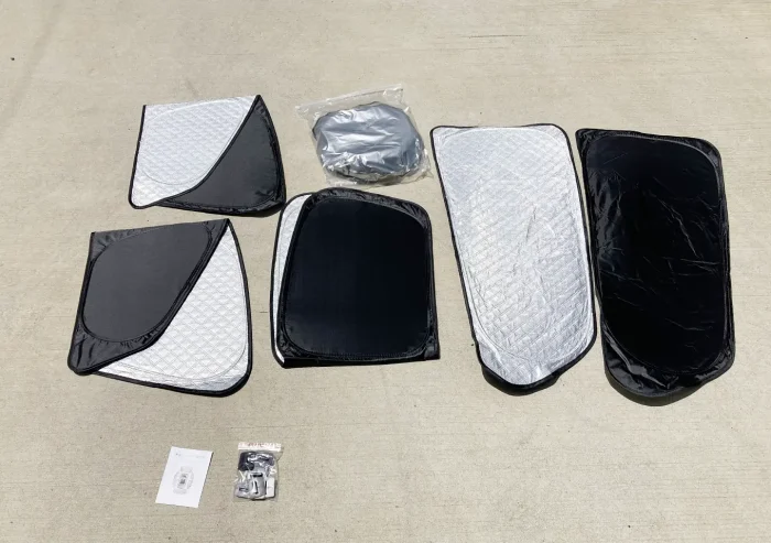 フォルクスワーゲン・ゴルフ７にアマゾンで購入したゴルフ８用のサンシェードを取り付けてみた／適合／窓サイズは同じ？／VWgolf7/CAR SUNSHADE／車中泊用カーテン／夏車内の暑さ対策／フルスモーク／カーフィルム